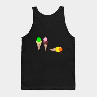 Three Ice Cream Cones Tank Top